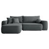 ECKSOFA Sandby - Dunkelgrau/Schwarz, Holz/Kunststoff (283/168cm) - MIRJAN24