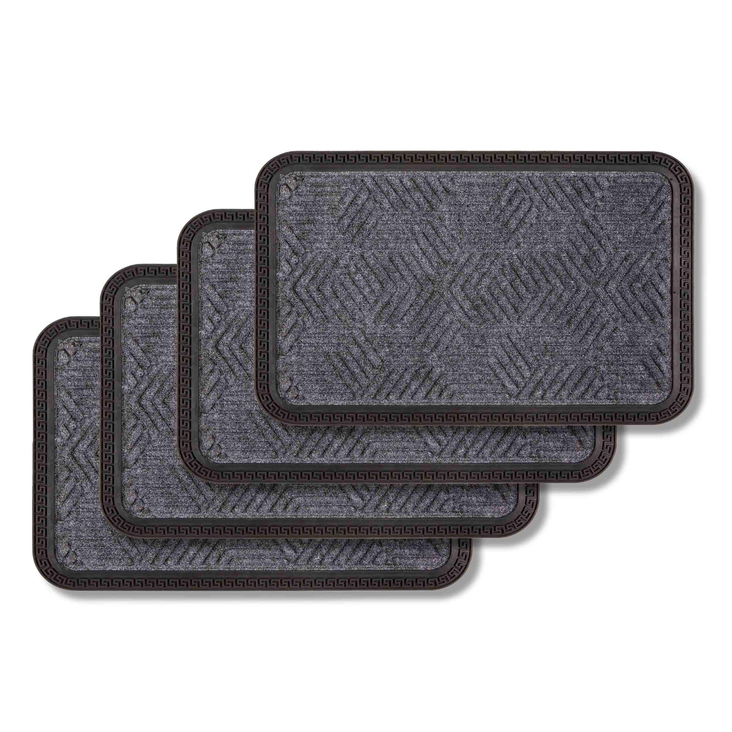 VONKAJŠIA rohož BORDER STAR 4ER SET - tmavosivá, textil (40/80cm) - Astra