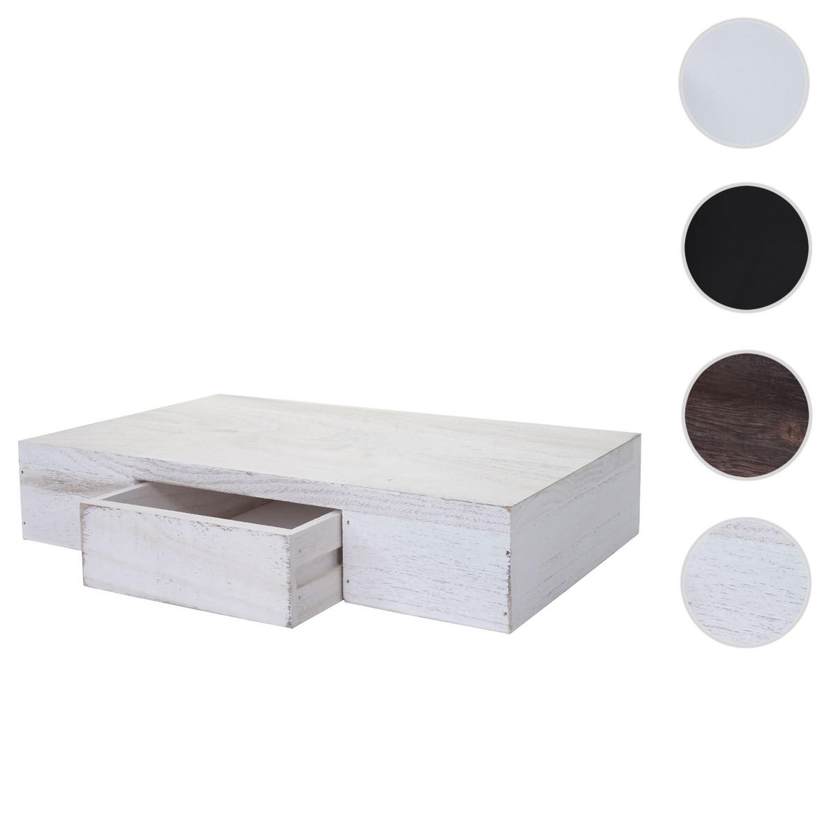 WANDREGAL Weiß - Weiß, Holz (40/8/25cm) - MCW