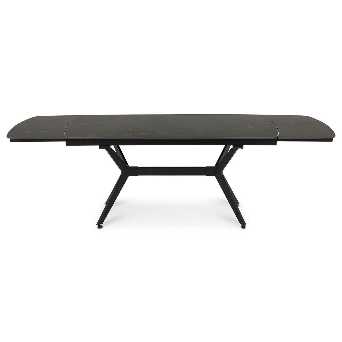 ESSTISCH LEANA schwarz - Schwarz, Metall (90/160/76cm) - IDIMEX