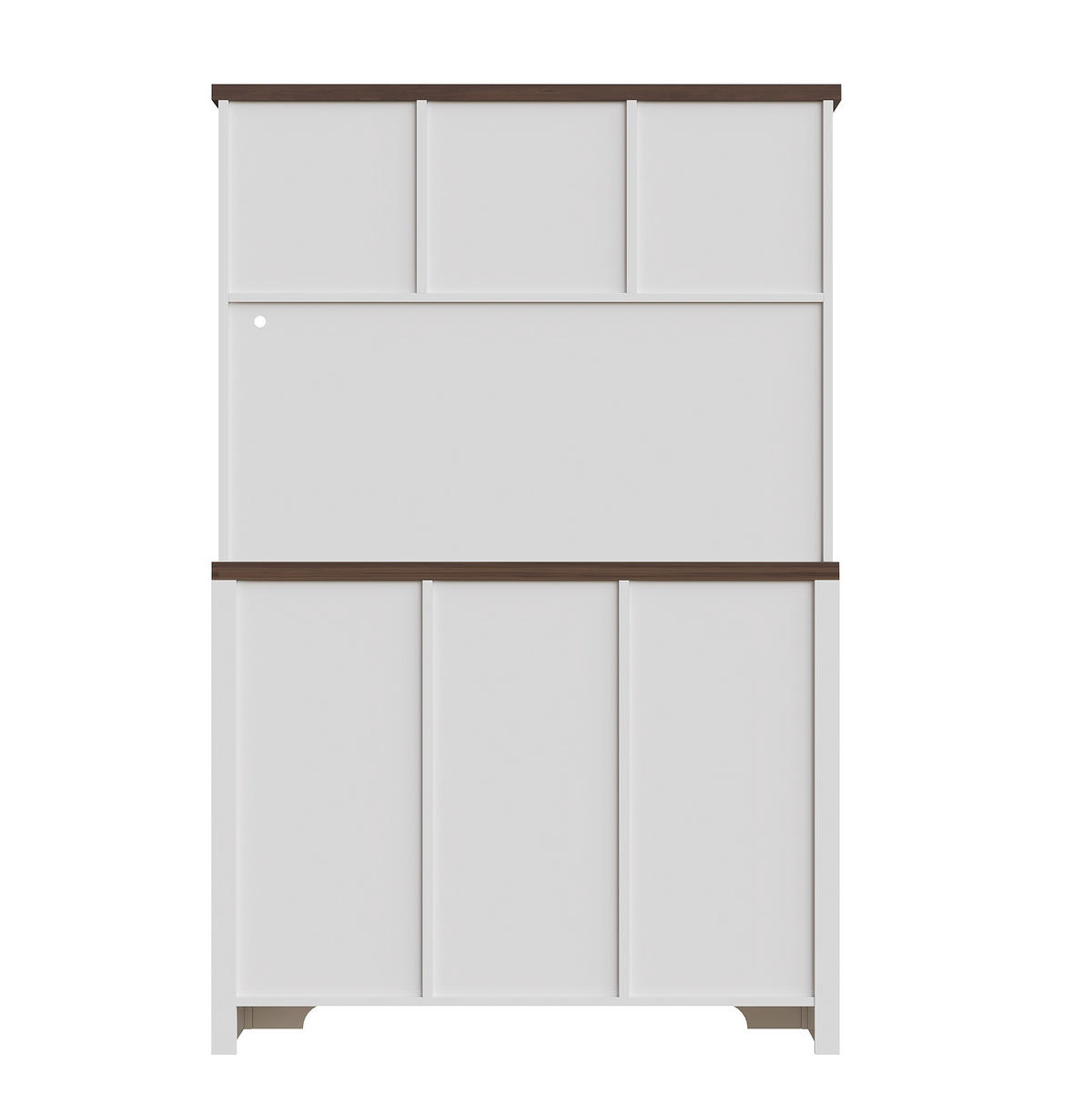 BUFFET 120/40/180 cm aus MDF und Glas mit App-gesteuerter LED-Beleuchtung Weiß - Weiß, Holzwerkstoff (120/180/40cm) - Modenvie