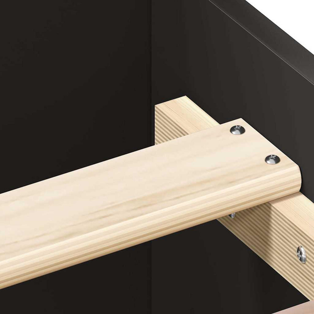 BETTGESTELL Mit Kopf- Und Fussteil Schwarz 140/200 Cm - Schwarz, Holzwerkstoff (140/200cm) - vidaXL