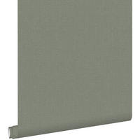 TAPETE Leinen-Optik 53 cm x 10.05 m - Grün, Papier (53/1000cm) - ESTAhome
