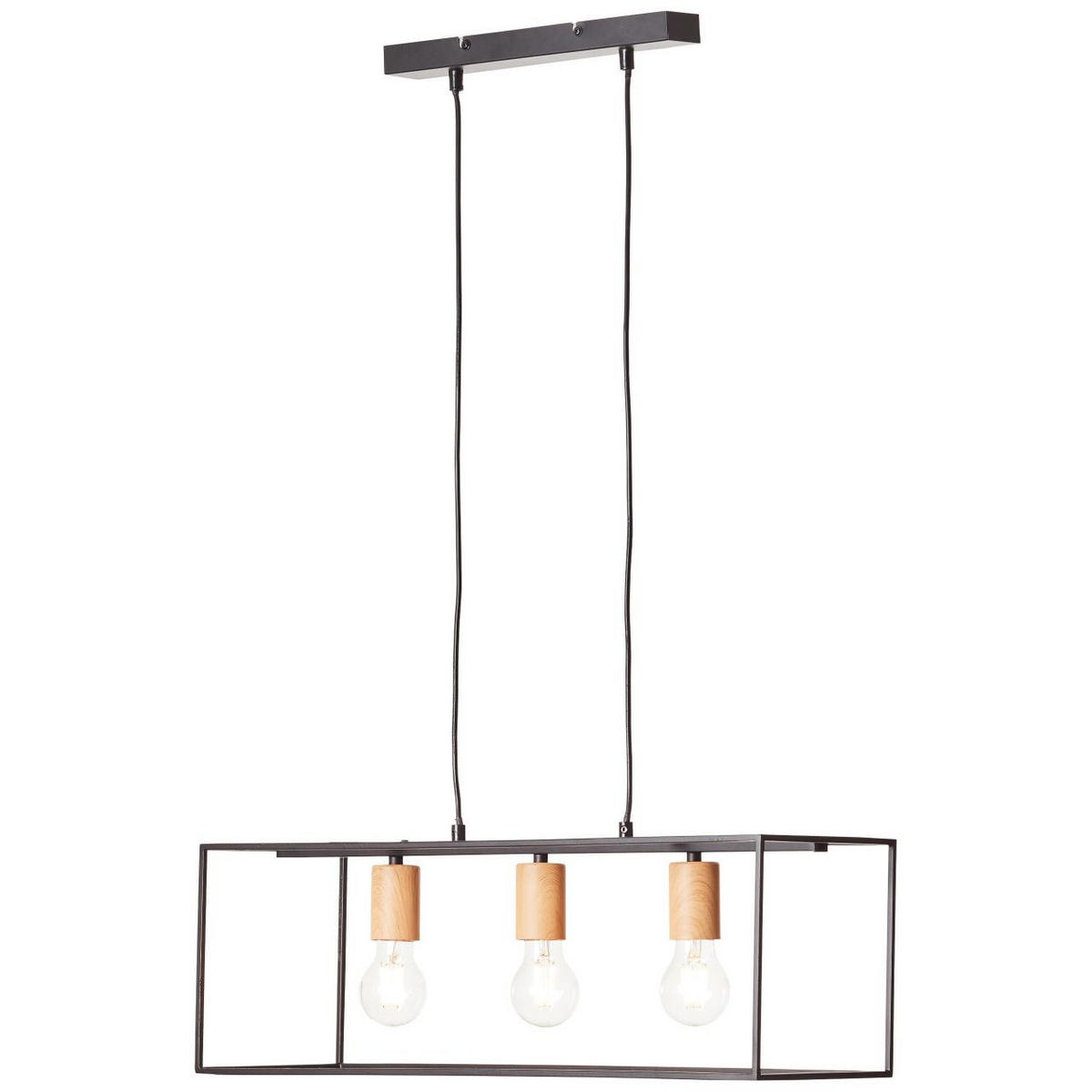 PENDELLEUCHTE Arica 92747/76 - Schwarz, Holz (20/60/85.5cm) - Brilliant