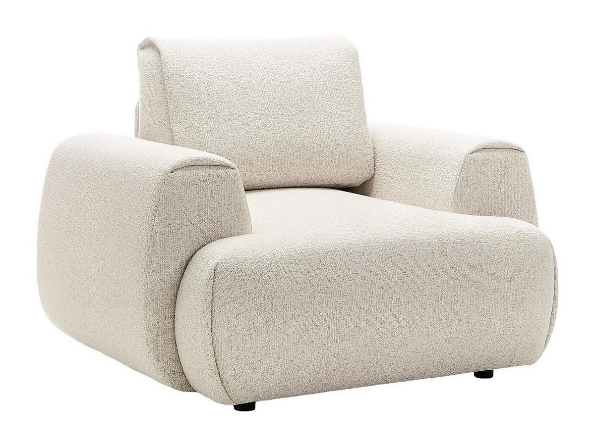 SESSEL mit gerader Rückenlehne - 1 Person - stoff - beige Monelia - Beige, Textil (109/81/85cm) - Vente-Unique