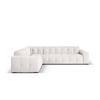 ECKSOFA links Kendal aus Samt hellgrau 6 Sitzplätze - Hellgrau, Textil (231/332cm) - Micadoni