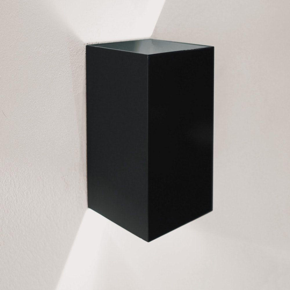 LED-WANDLAMPE Ixa High Power Schwarz Rechteckig - Schwarz, Metall (10/20/10cm) - s.luce