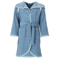 KINDERBADEMÄNTEL KINDER KAPUZE MIMMI DUSTY BLUE - 4695 - Blau, Textil (128null) - Vossen
