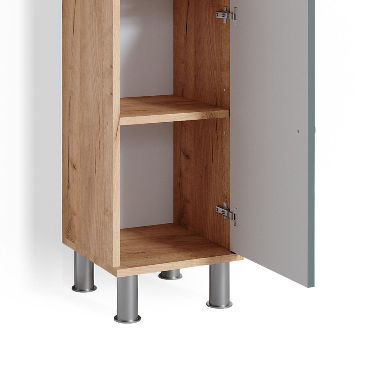 STŘEDNÍ SKŘÍŇKA Fynn Zelená - zelená barva, kompozitní dřevo (30/95/30cm) - Vicco