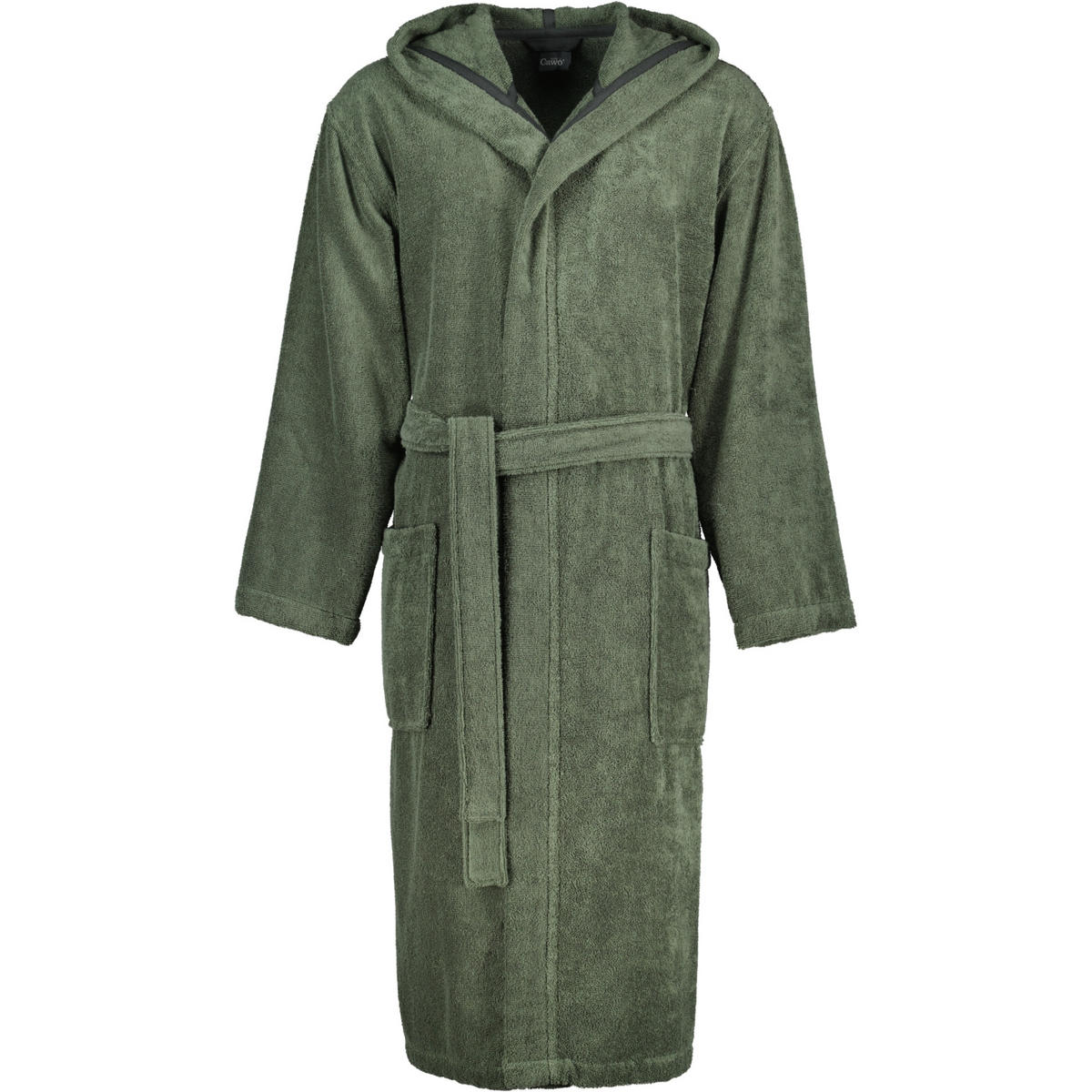 BADEMÄNTEL HERREN KAPUZE UNI 829 FIELD - 47 - Grün, Textil (XLnull) - Cawoe