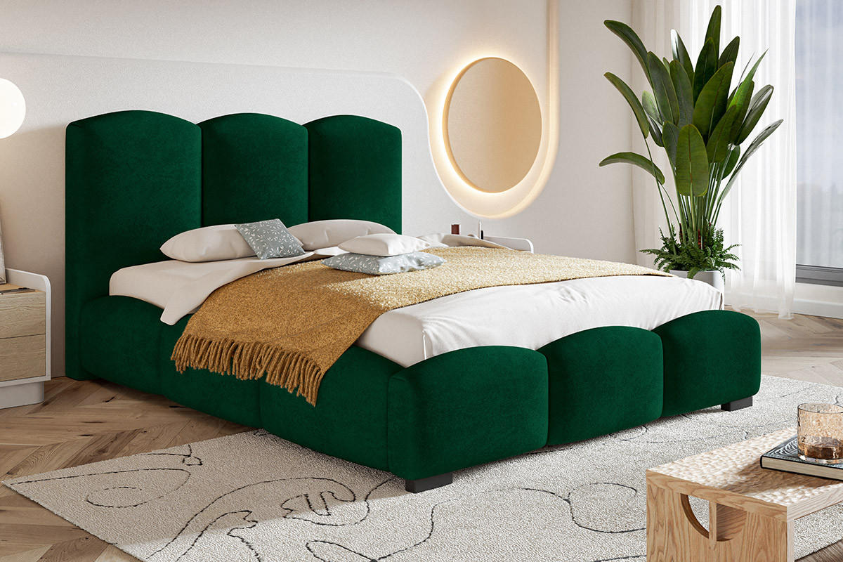 BETT Grün BEN 14 Mit Bettkasten 90x200 cm - Grün, Textil (90/200cm) - Sepro Meble