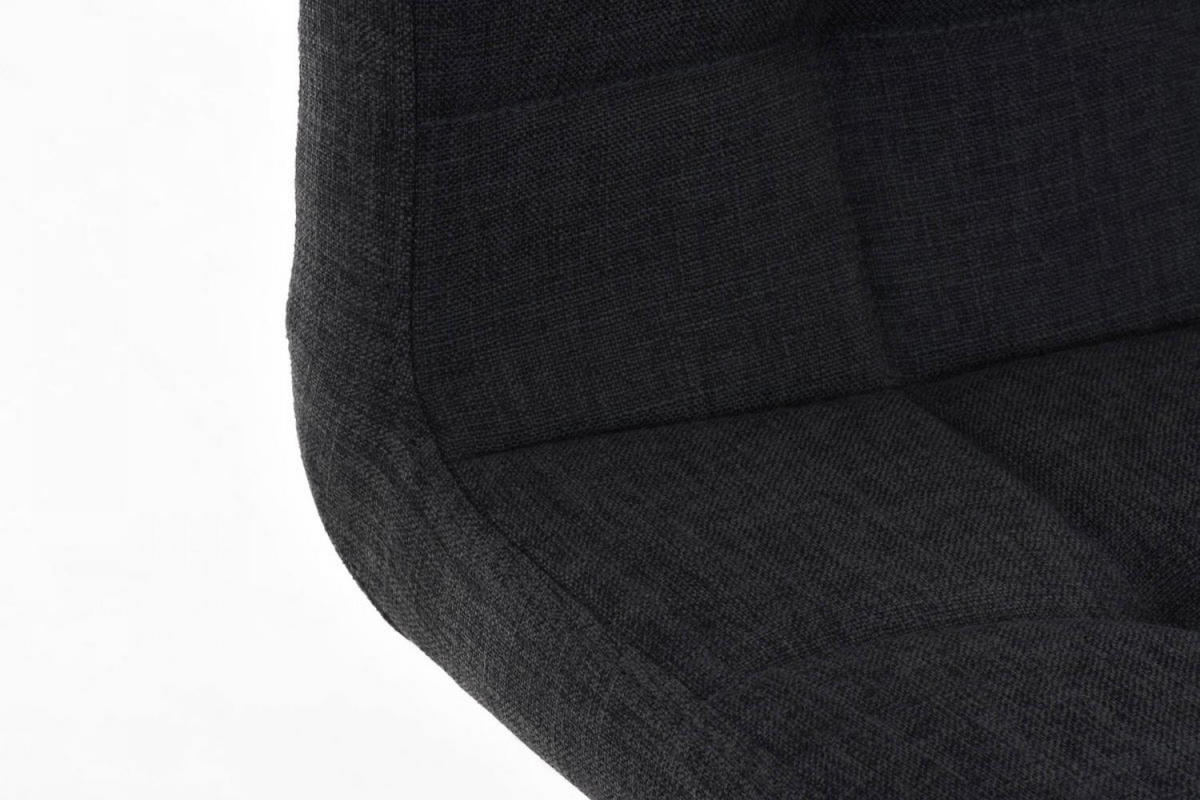 BARHOCKER Stoff Dunkelgrau - Eukalyptusholzfarben/Dunkelgrau, Holz/Textil (42/94/49cm) - CLP