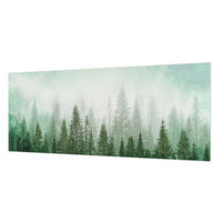 FOTOTAPETE 250x104 cm - Wolf im Wald - Grün, Textil (250/104cm) - Wallfluent