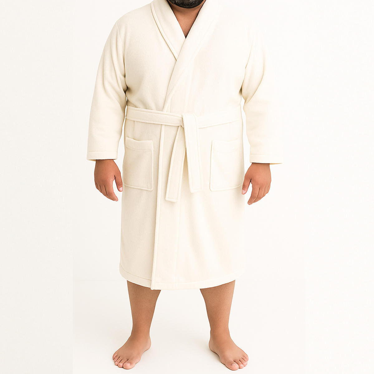 BADEMANTEL Übergrößen ( 4XL -6XL ) Ecru 4XL - Beige, Textil (4XLnull) - Bestlivings