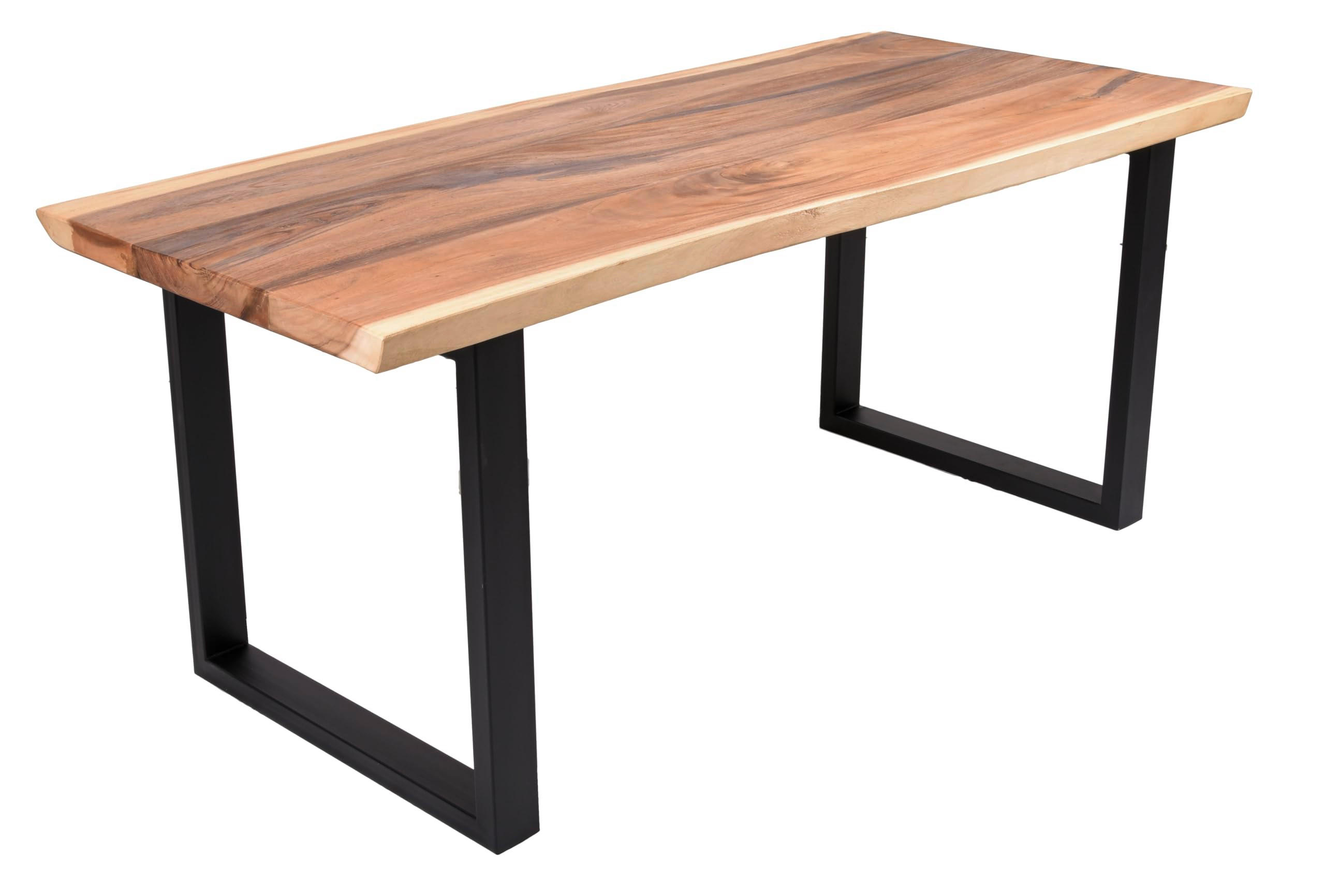 ESSTISCH Tessa mit Baumkante Suarholz 180x80x77cm - Naturfarben, Holz (80/180/77cm) - DELUKE