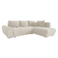 ECKSOFA Forest, Seite: Rechts - Creme/Schwarz, Holz/Kunststoff (290/183cm) - MIRJAN24