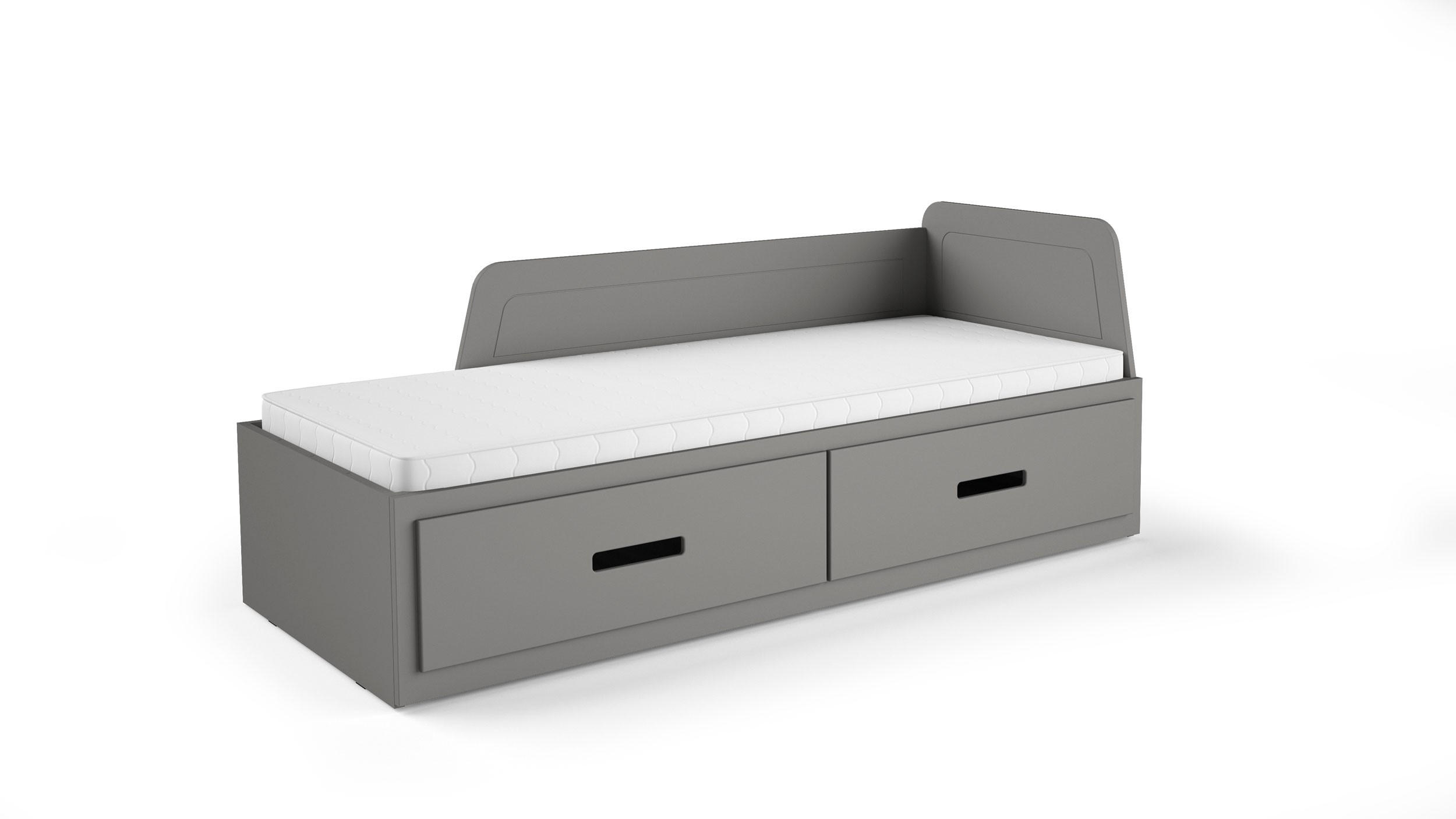 MASSENO POSTEL MILANA 80X200 s úložným prostorem, Antracit