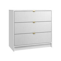 KOMMODE Tireno - Goldfarben/Weiß, Holzwerkstoff/Metall (80/75/40cm) - MIRJAN24