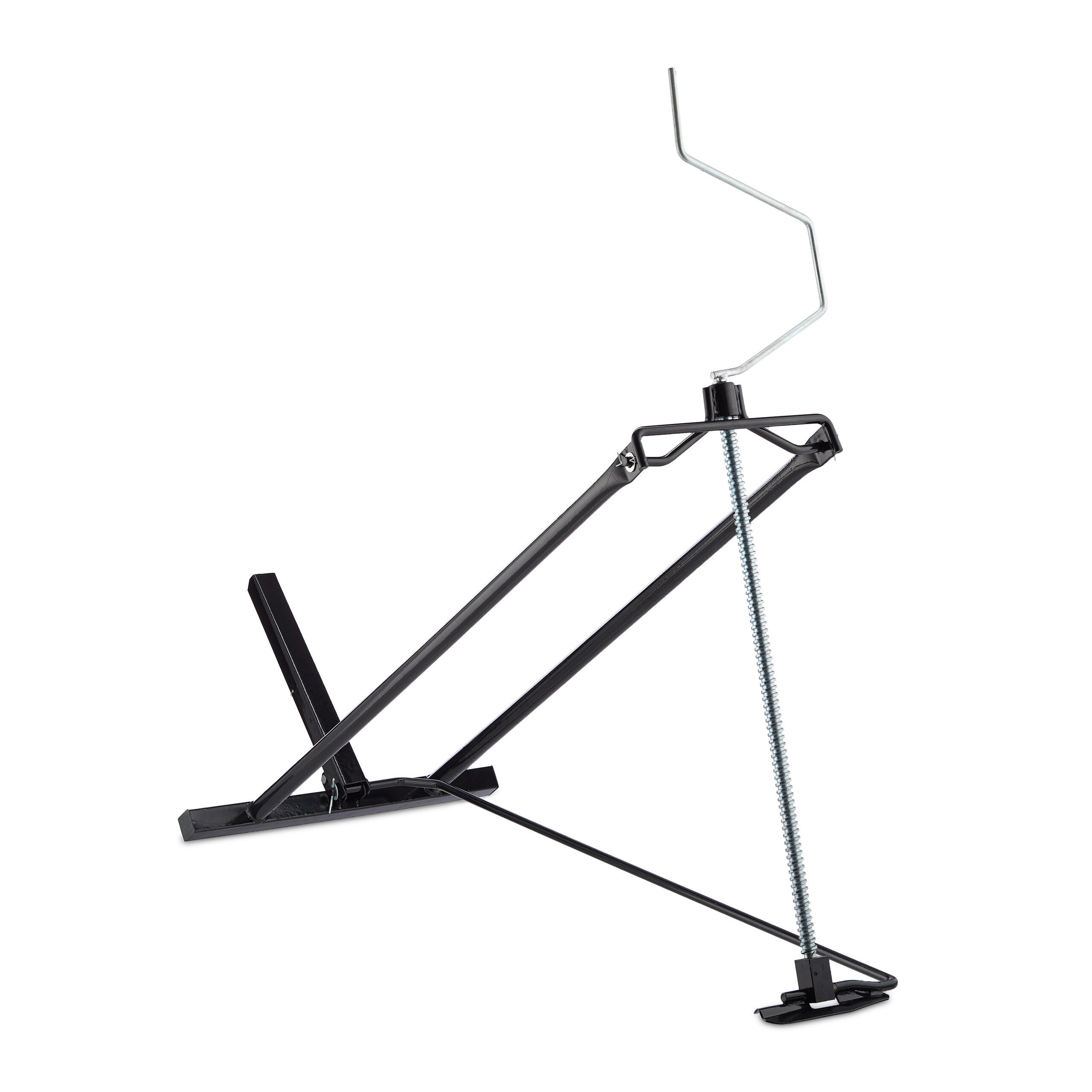 HEBEVORRICHTUNG Rasentraktor - Schwarz, Metall (160/130/60cm) - Relaxdays