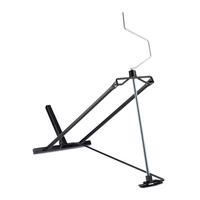 HEBEVORRICHTUNG Rasentraktor - Schwarz, Metall (160/130/60cm) - Relaxdays