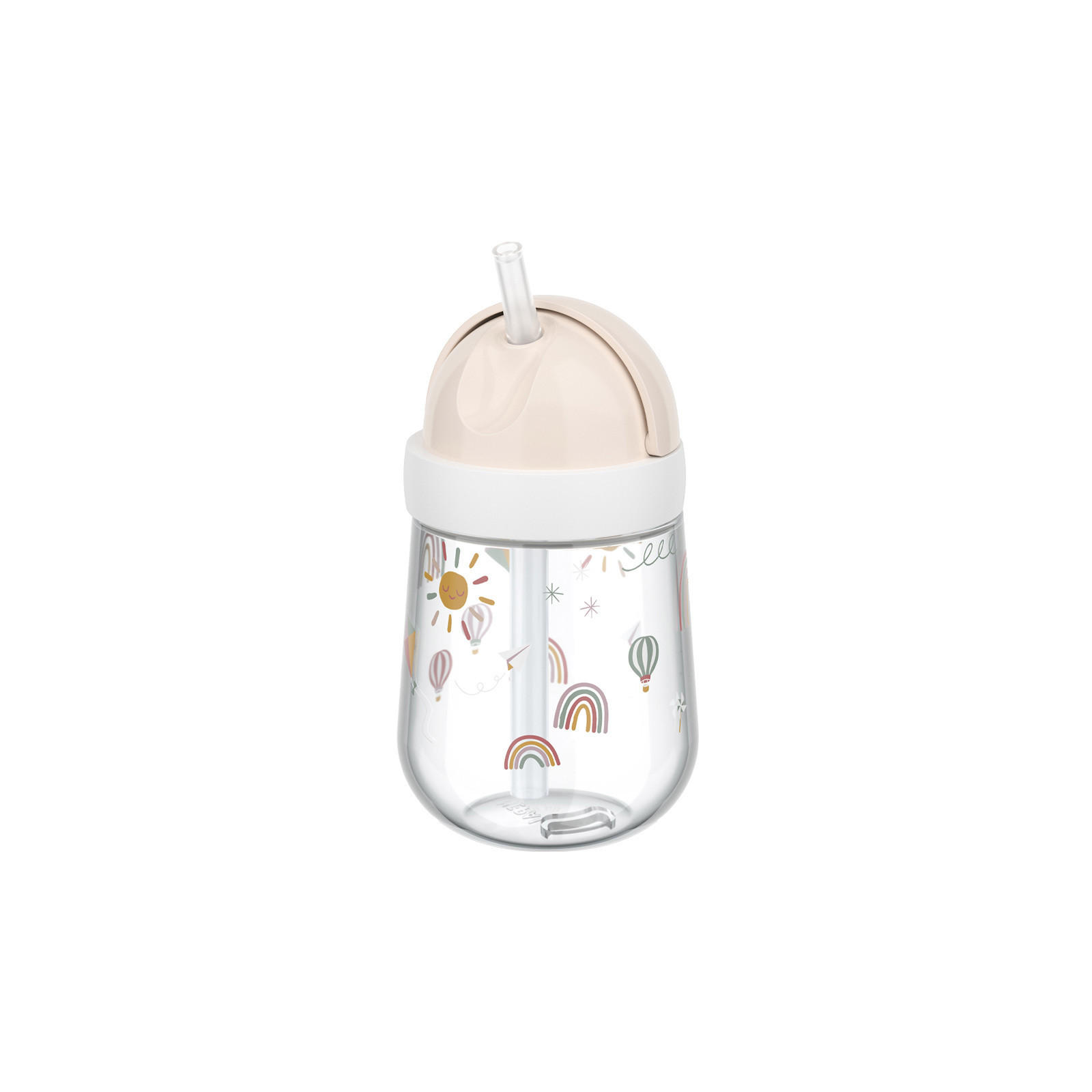 STROHHALMBECHER Mio Sunshine & Rainbow 300 ml - Beige, Kunststoff (0.3L) - Mepal