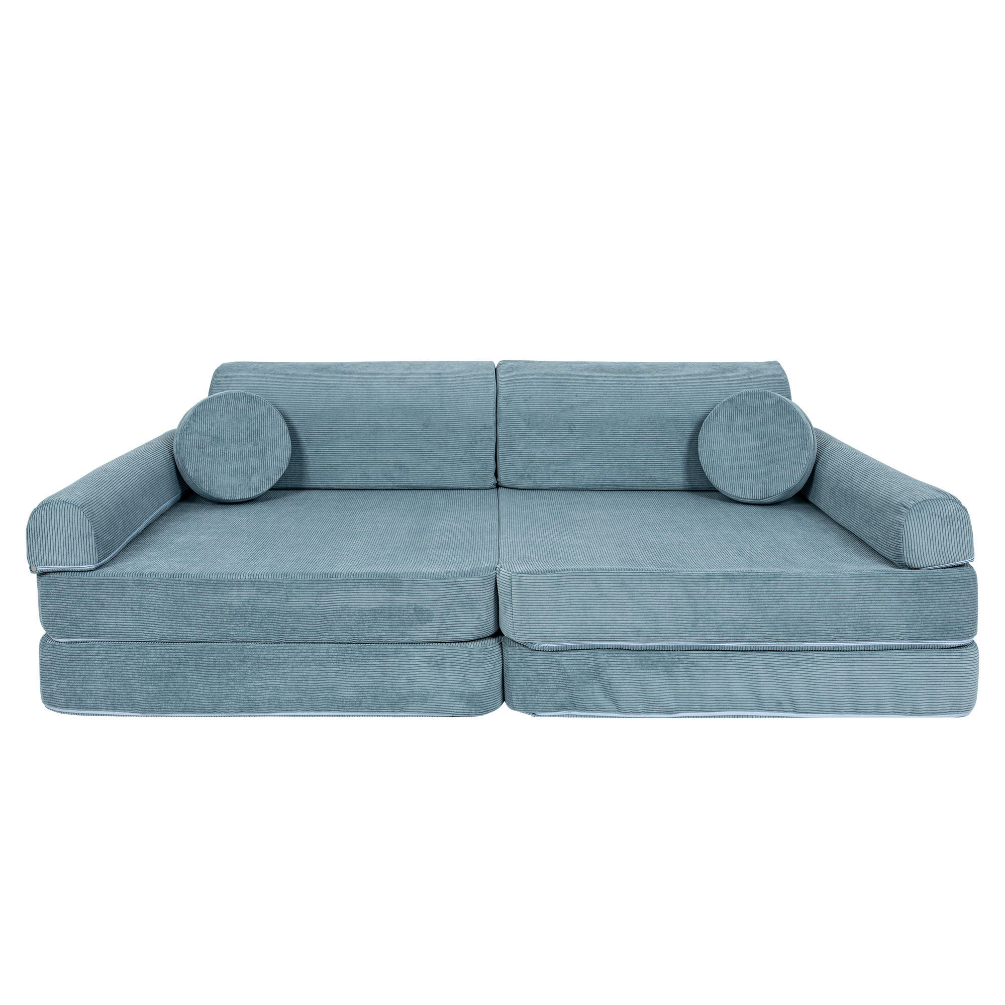 KINDERSOFA, Slimcord, Türkis - Türkis, Textil (160/24/80cm) - MeowBaby