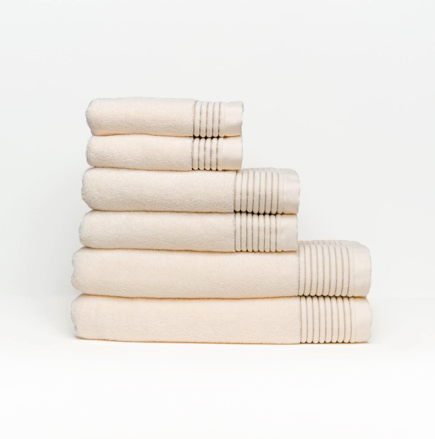 FROTTIERSET Serene Bliss 6-teilig, Baumwolle - Beige, Textil (100/150cm) - SOWL