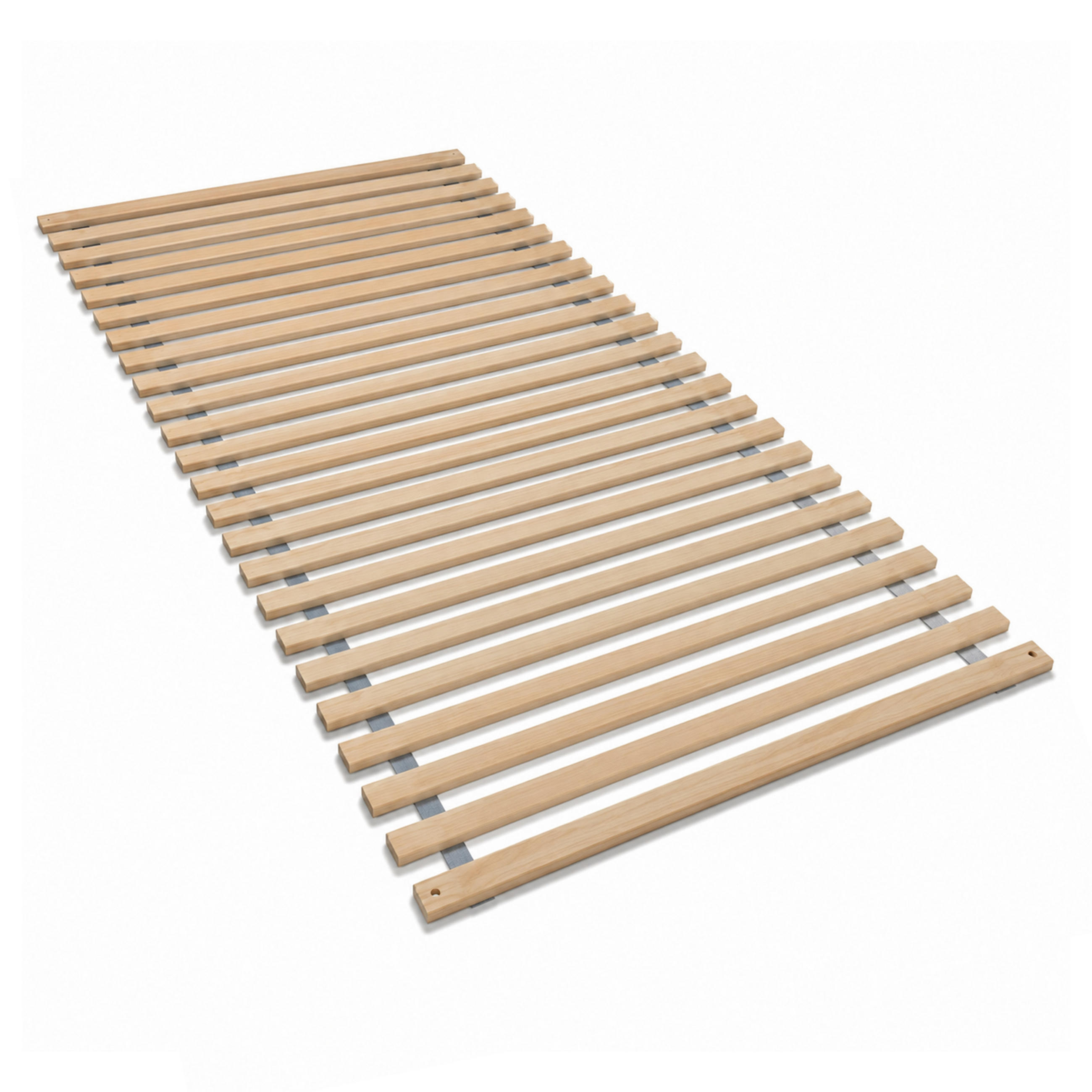 ROLLROST 100x200, fertig montiert und gerollt, Lattenrost aus Buchenholz, 28 Latten - Buchefarben, Holz (100/200cm) - Sleepneo