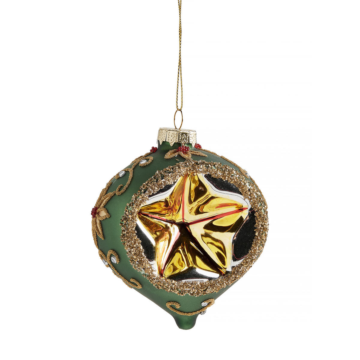 WEIHNACHTSKUGEL Glas OFSTAD, 11x10 cm, Grün, Christbaumkugeln, Weihnachtsdeko Xmas, Christmas Deko - Grün, Glas (9/11/10cm) - home&you
