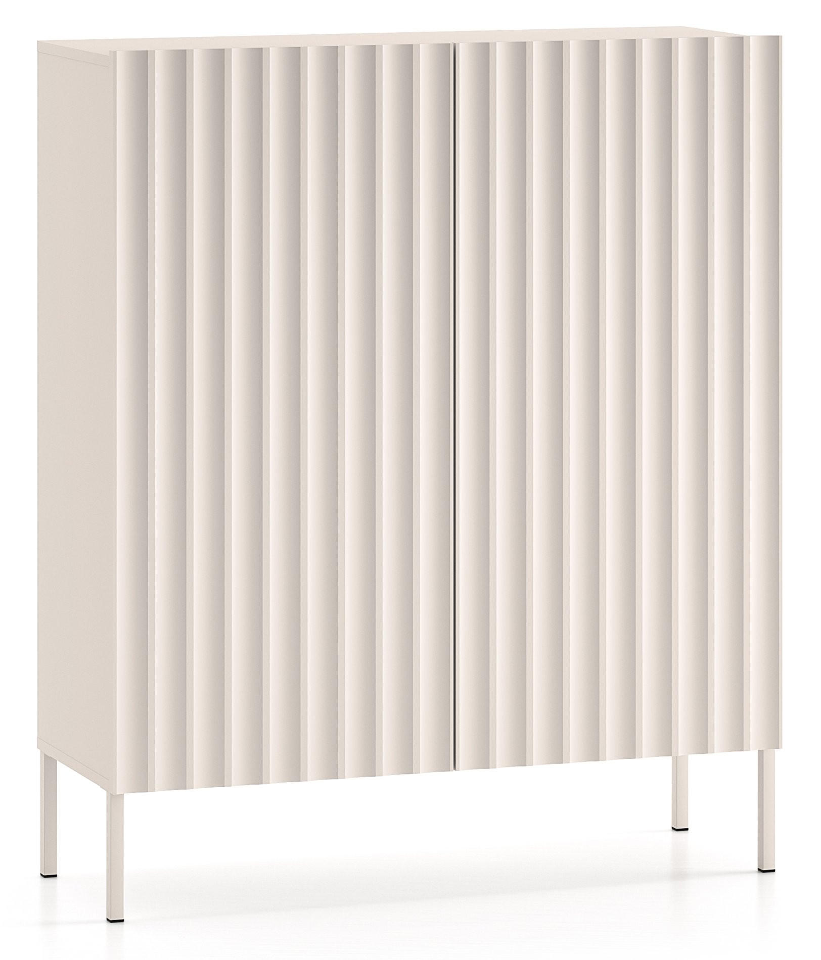 HIGHBOARD Derriva Hellbeige 100 cm - Ecru/Beige, Holzwerkstoff/Metall (100/120/37cm) - Selsey