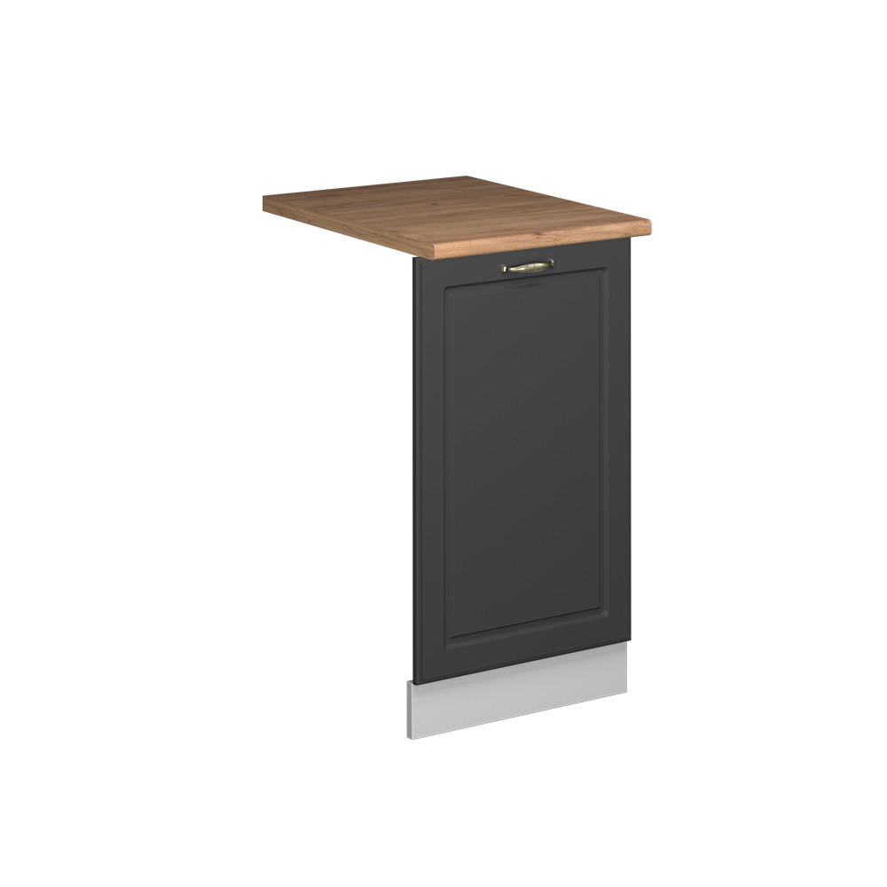 DISKMASKINENS FRONTPANEL Fame-Line Antracit guld 45 cm , AP Oak Antracit, Vit 81.8/45/60 cm