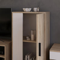 KOMMODE Berno Sonoma/Weiß 50.1 x 87.3 cm mit 2 Fächern - Weiß/Sonoma Eiche, Holzwerkstoff (50.1/87.3/28.3cm) - Vicco