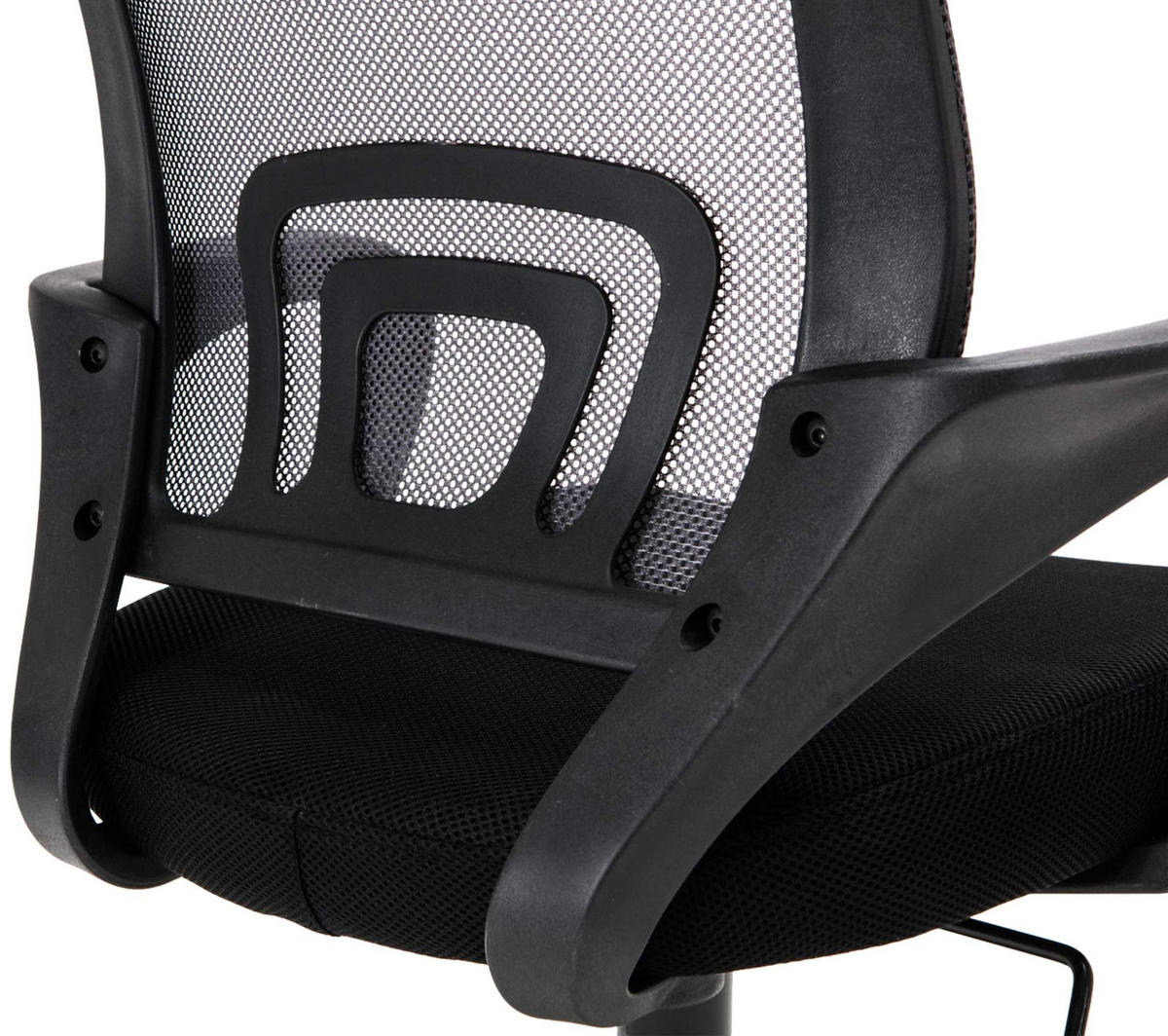 DREHSTUHL Lederlook Grau - Schwarz/Grau, Kunststoff/Textil (59/88/52cm) - CLP