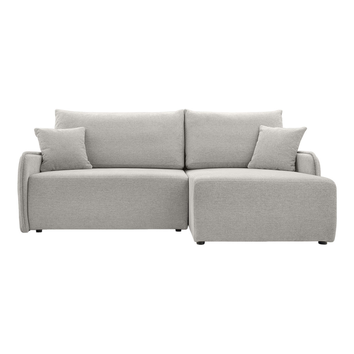 ECKSOFA BLIKO mit Schlaffunktion, Hellgrau - Hellgrau, Textil (198/150cm) - Fedve