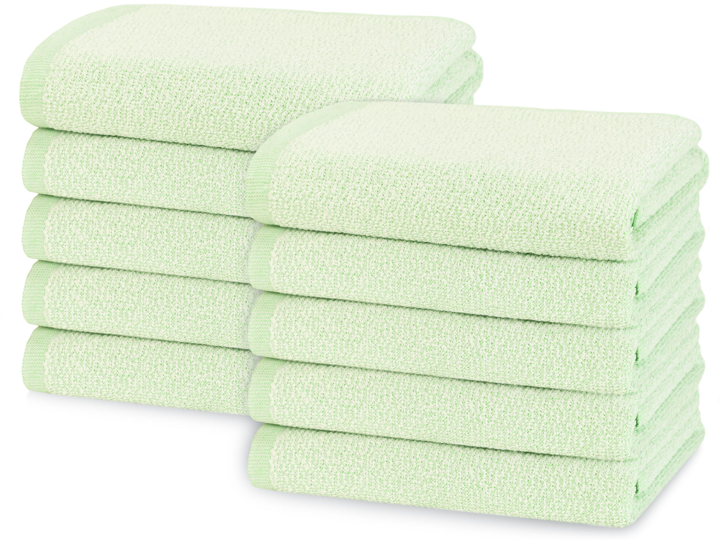 HANDTÜCHER, 10er-Set, 50x100 cm, 70% Baumwolle, 30% Polyester, Grün - Grün, Textil (50/100cm) - Zollner