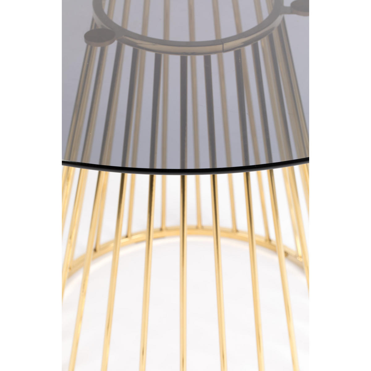 ESSTISCH Floris Rund 110 cm Gold - Goldfarben, Glas (104/104/75cm) - Housecraft Living