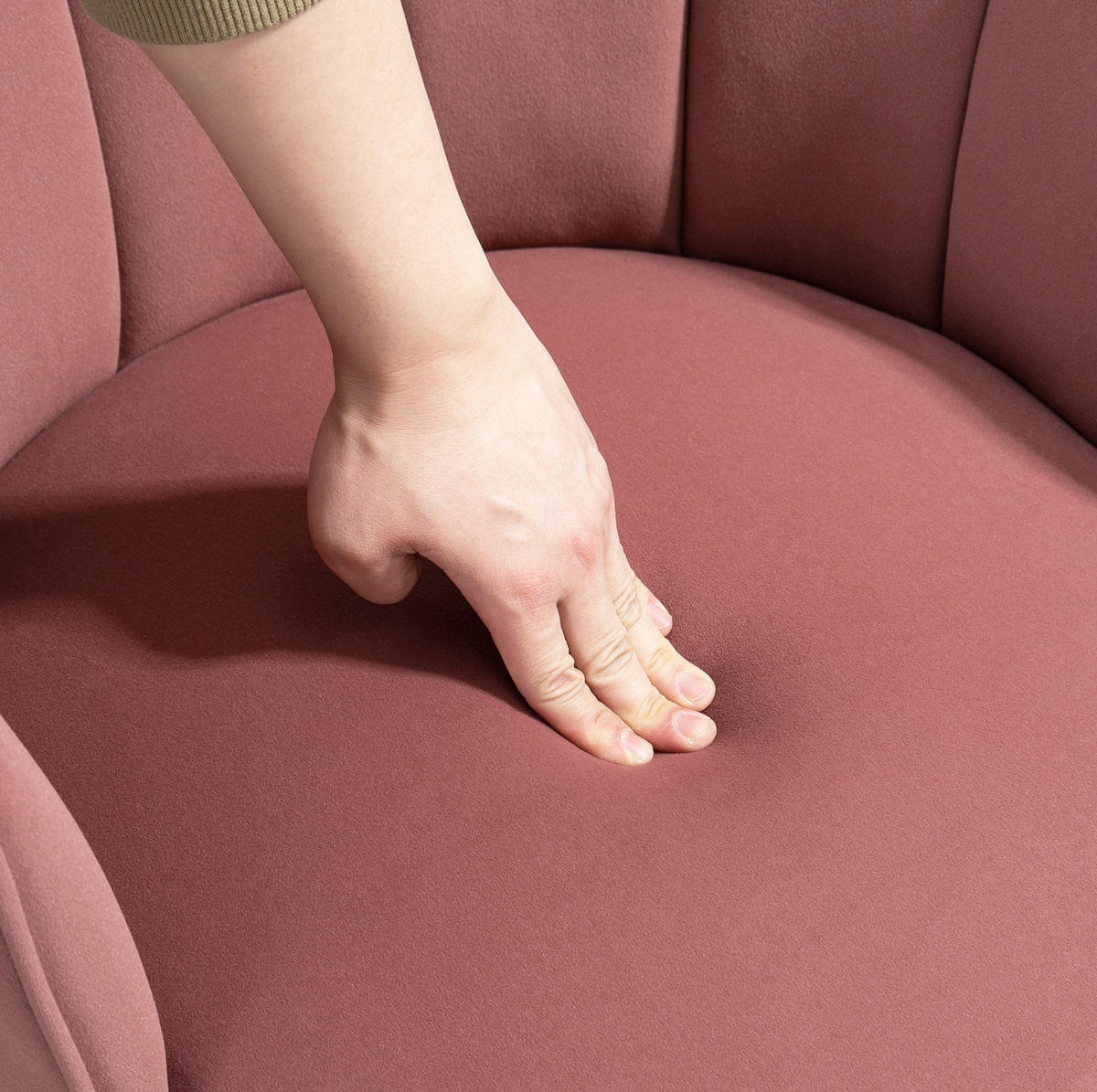 SESSEL 66/78.5/66 cm Rose aus Polyester - Pink, Kunststoff (66/78.5/66cm) - OKMYHOME
