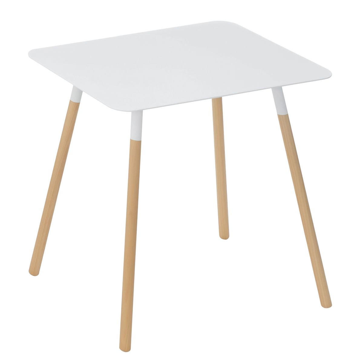 BEISTELLTISCH Plain weiß 45/50/30 cm - Weiß, Holz/Metall (45/30/50cm) - Yamazaki