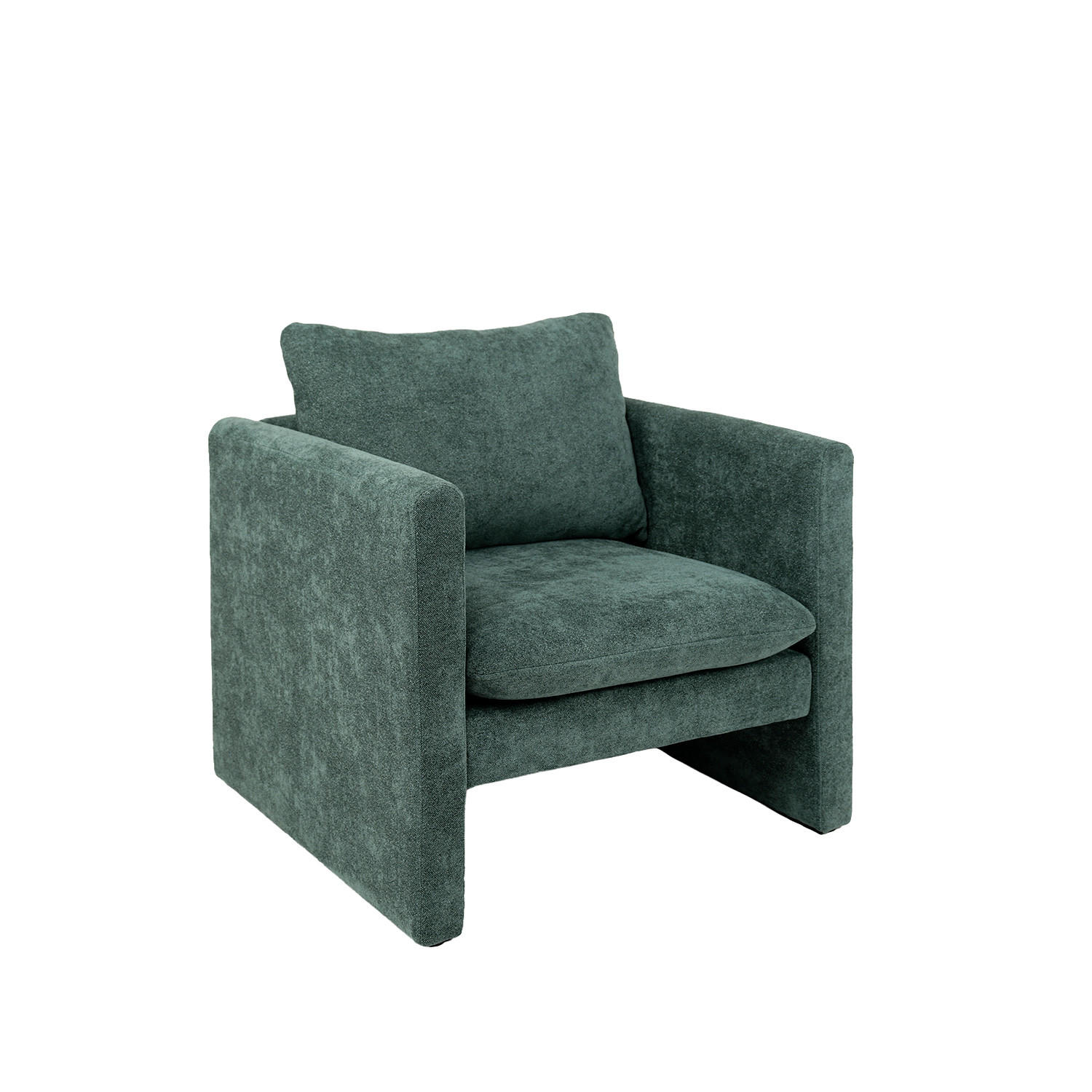 LESESESSEL Hedda Grün 76 cm x 76 cm - Grün, Textil (76/76/74cm) - Klast Home