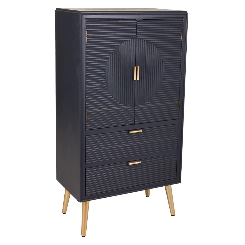 SCHRANK aus Holz 62x36.5x118 cm - Grau, Holzwerkstoff (62/118/36.5cm) - Wanderlust