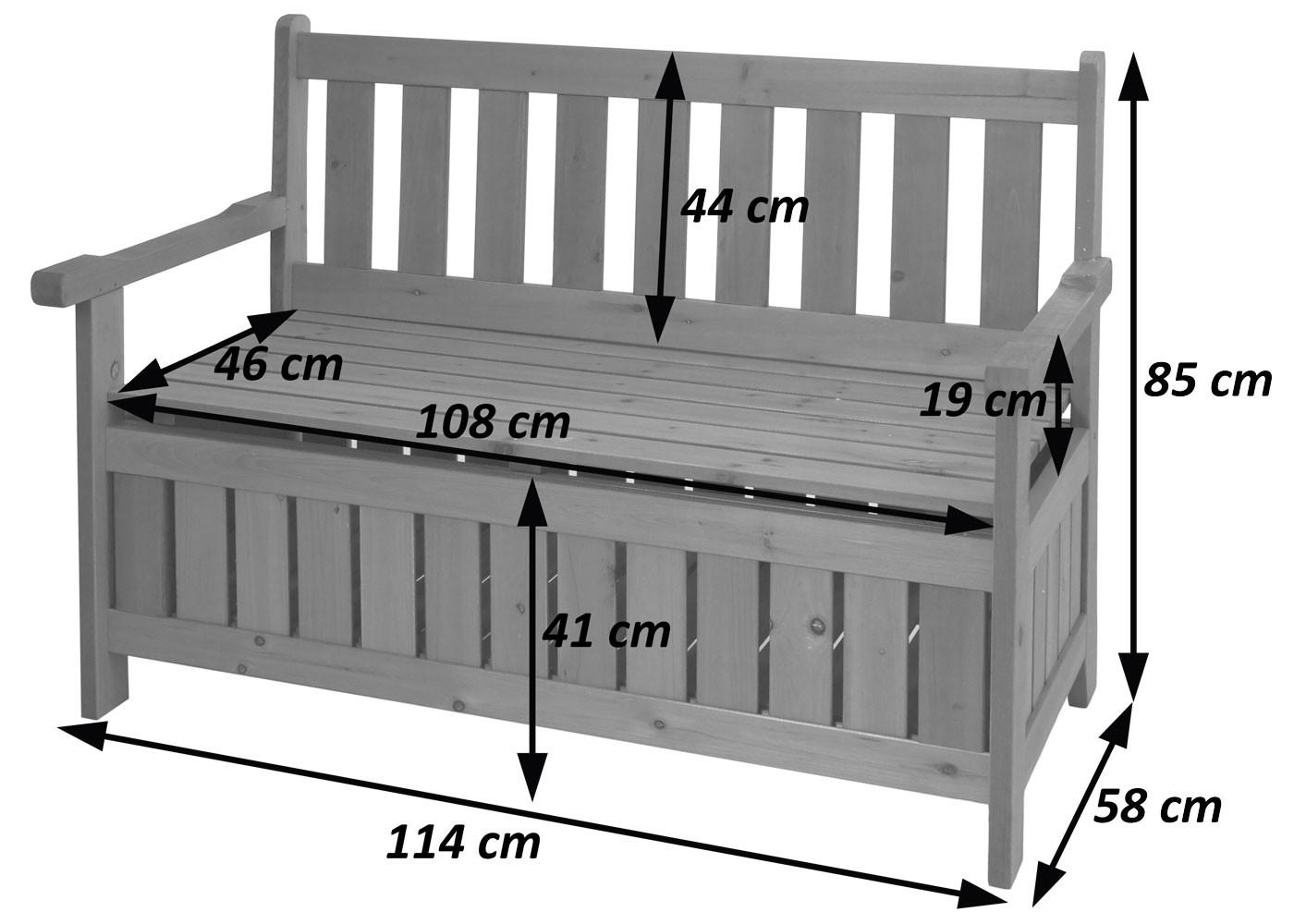 GARTENBANK Braun - Braun, Holz (114/85/58cm) - MCW