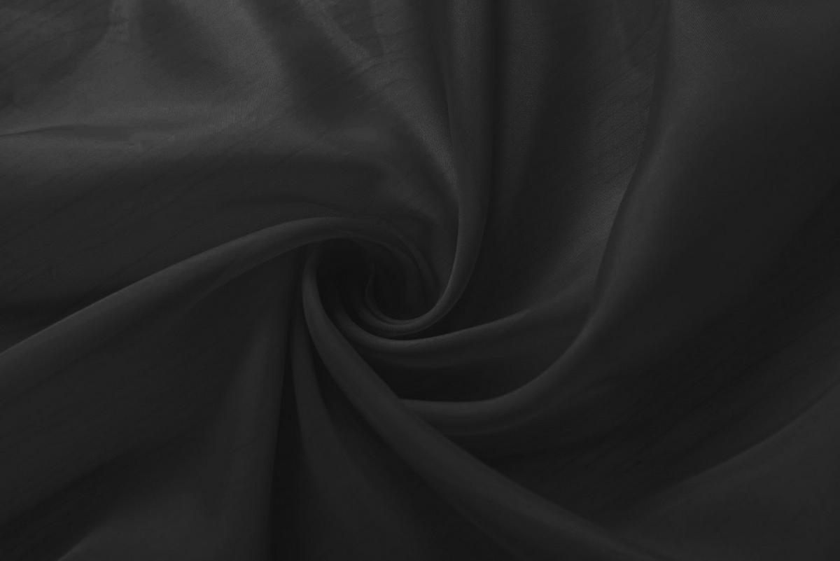 SCHLAUFENGARDINEN Voile 2er Set 175x140 cm Schwarz - Schwarz, Textil (140/175cm) - Gardinenbox.eu