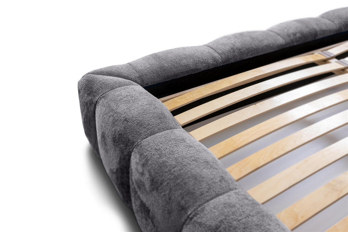 POLSTERBETT Hailey In Tender Way - Grau, Holzwerkstoff/Textil (160/200cm) - Fun Möbel