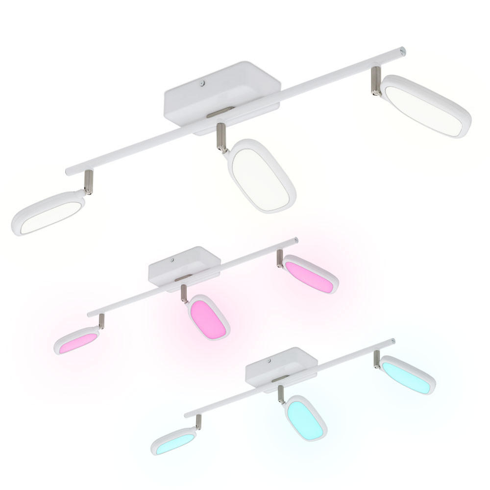 LED DECKENSTRAHLER Weiß schwenkbar - Weiß, Metall (59/8/8cm)