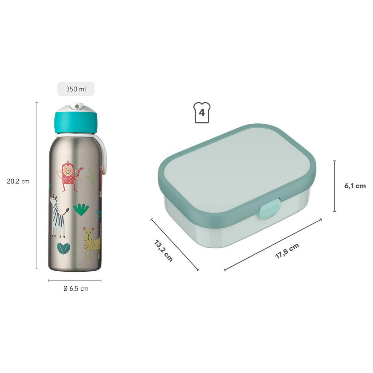 LUNCHSET MIT THERMOFLASCHE Campus Fairy Garden 2er Set - Pink/Rosa, Kunststoff (1/1/1cm) - Mepal