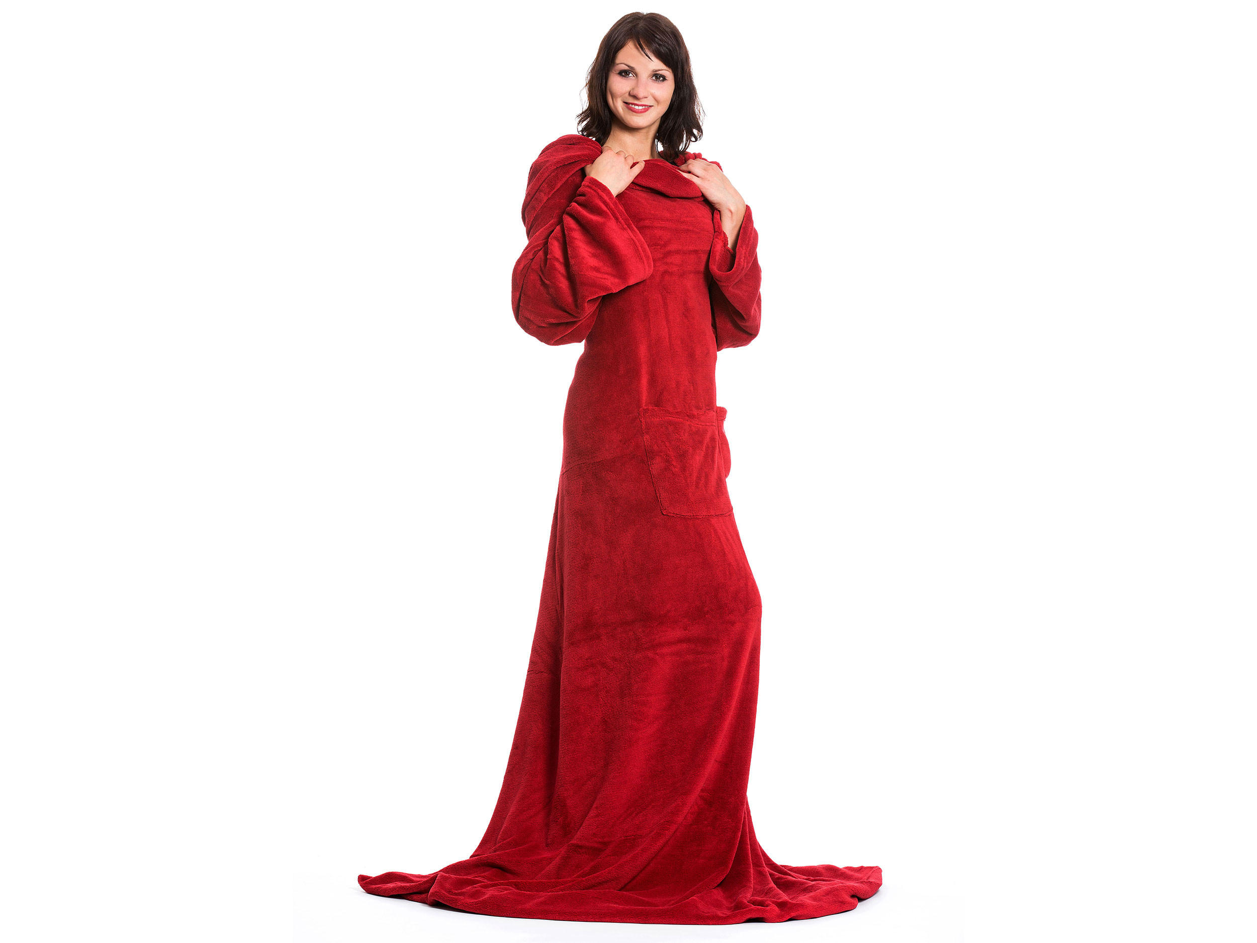 KUSCHELDECKE, 170x200 cm, 100% Polyester, Rot - Weinrot, Textil (170/200cm) - Zollner