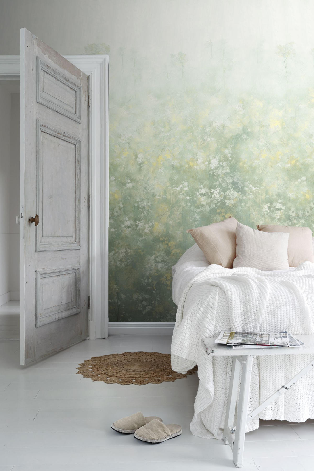 FOTOTAPETE Blumen 318 x 280 cm - Grün, Papier (318/280cm) - Sanders & Sanders