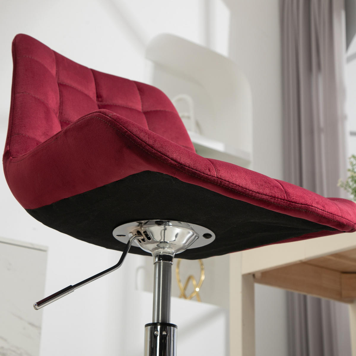 SCHREIBTISCHSTUHL MICKY Weinrot - Weinrot, Textil (50/92/54cm) - SVITA