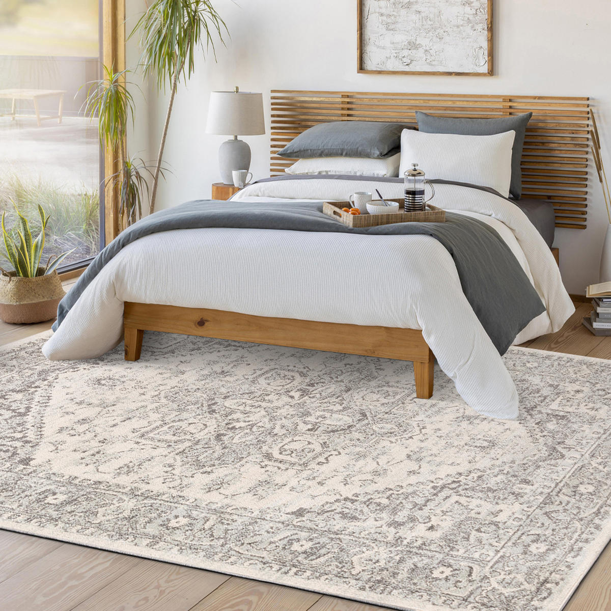 VINTAGE-TEPPICH 120x170 cm Grau - Grau, Textil (120/170cm)