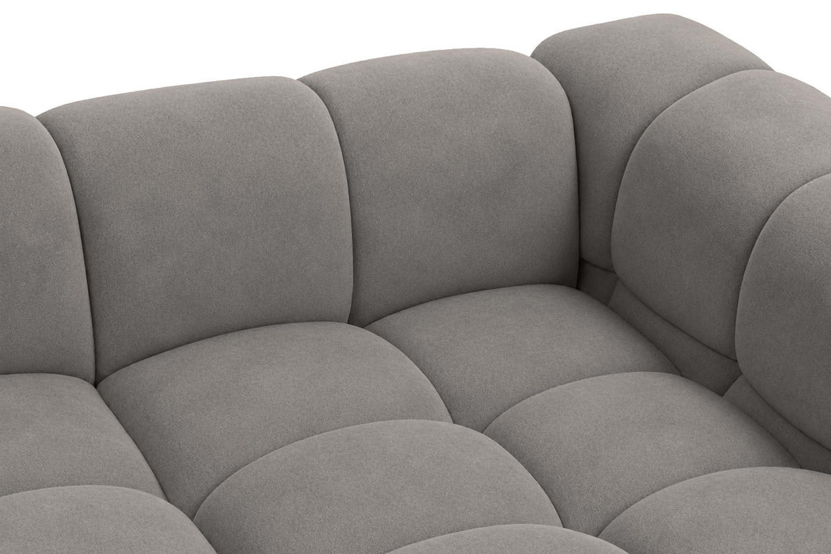 ECKSOFA L-Form, Veloursstoff Bluvel, Aschgrau, Links, Averro XL - Grau, Holz (320/150cm) - Kaiser Möbel